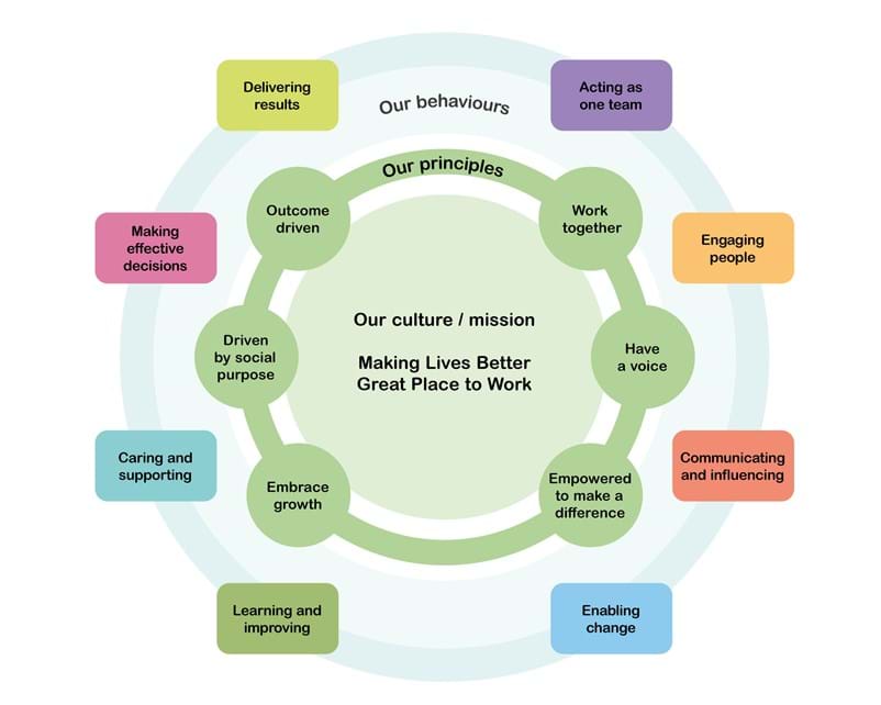 Behaviours wheel and framework diagram