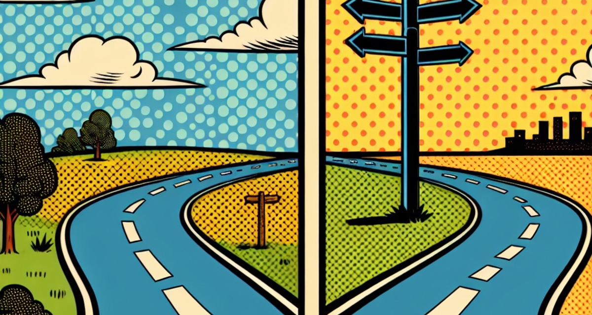Two Different Roads Shutterstock AI
