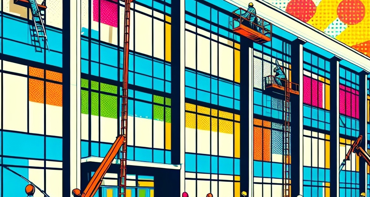 Redecorating Office Building Pop Art Style
