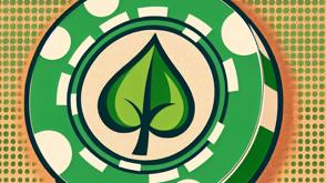 Poker Chip Green Golden