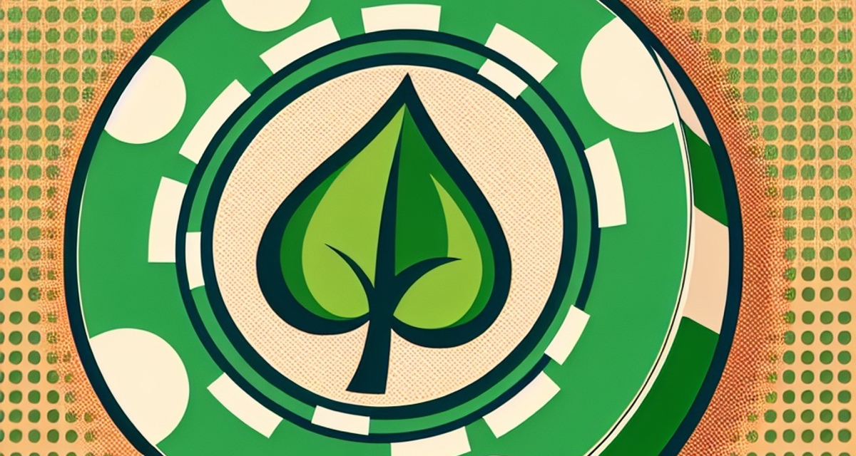 Poker Chip Green Golden