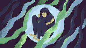 Depressed Lady Illustration Unlocked Goodstudio Shutterstock