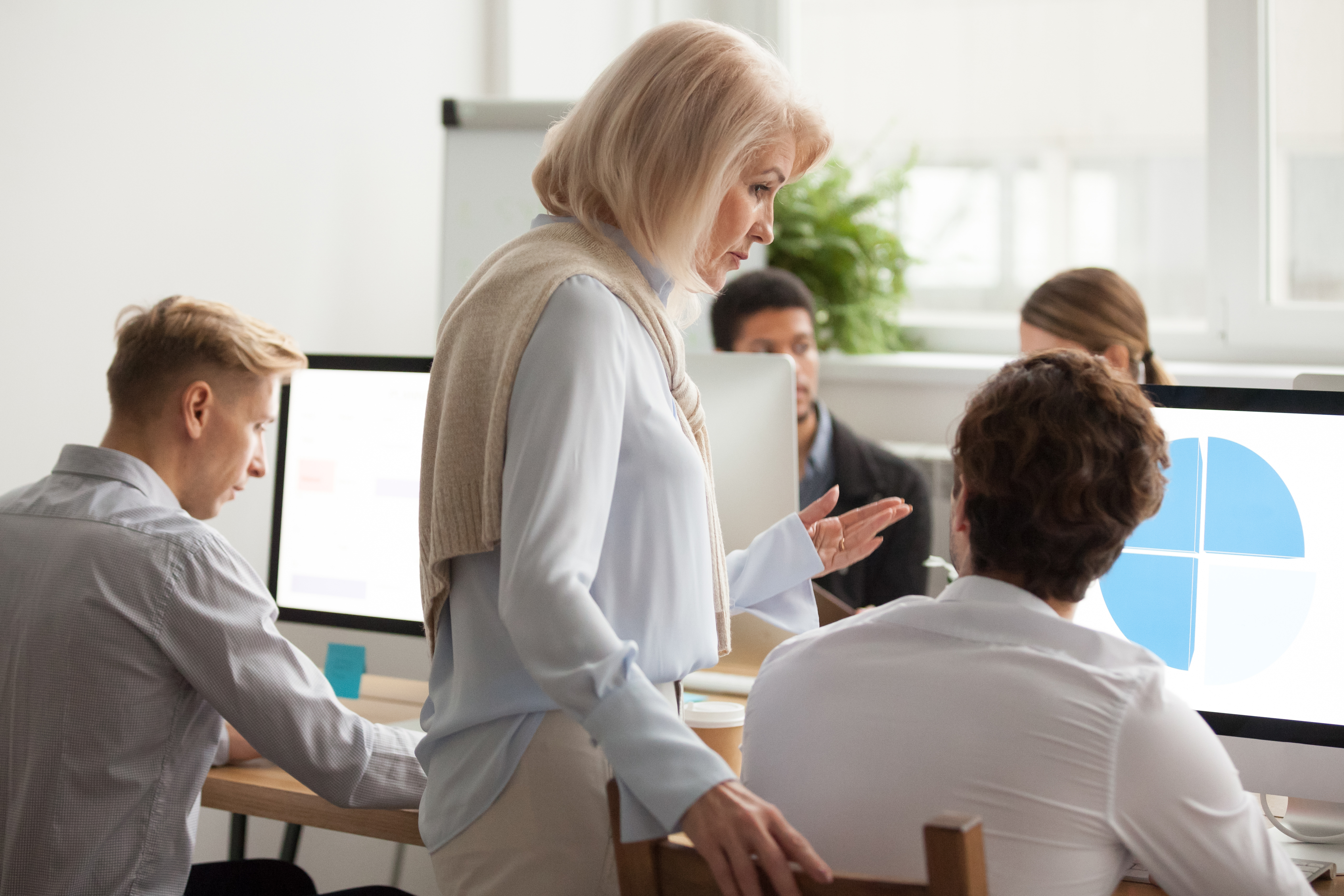 Students in class study setting