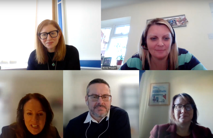 A screenshot of all the speakers at a CIH virtual event on health and housing