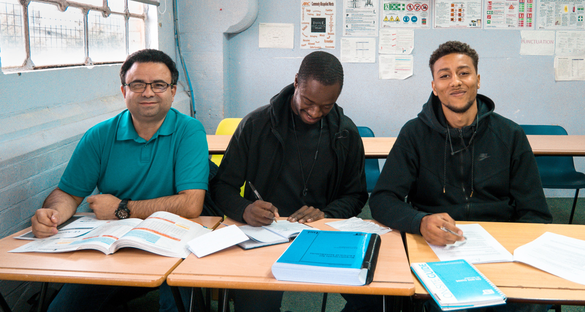 Hussein, Claude & Leo In Training As Electricians